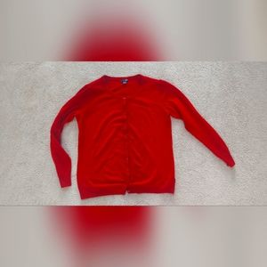 Red Cardigan Sweater